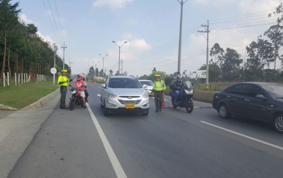 En las carreteras de Antioquia la Policía realizó constantes operativos. FOTO Cortesía Policía Nacional
