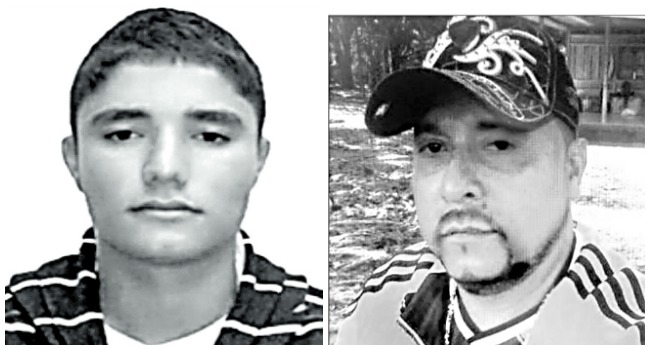 El de la izquierda es Pedro Nel Pulgarín Vargas (“Pedrito”); a su lado, el tío Roberto Vargas. (“Gavilán”). FOTOS cortesía ejército