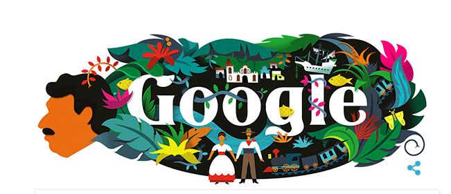 Este es el Doodle de Google en homenaje a Gabo. Foto: Google