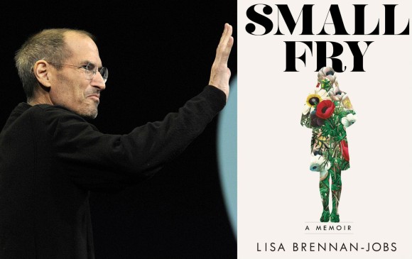 Composición de Steve Jobs y la portada del libro de Lisa Jobs. Foto: Bloomberg y Grove Press