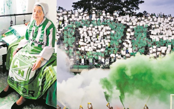 La hermana Teresa reconoce que le dan miedo los estadios; sin embargo, asegura que la fiesta que arma la hinchada es imponente. FOTO Juan Antonio Sánchez Ocampo