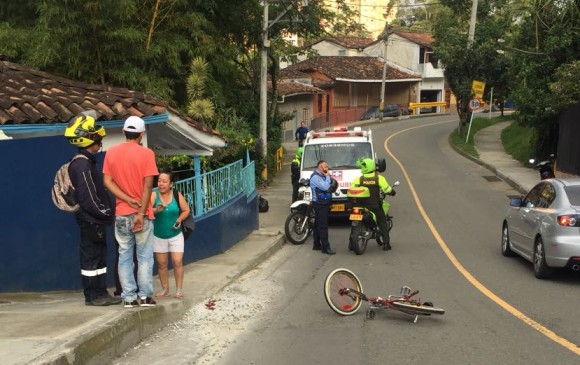 Abuela fue atropellada por un ciclista en Envigado