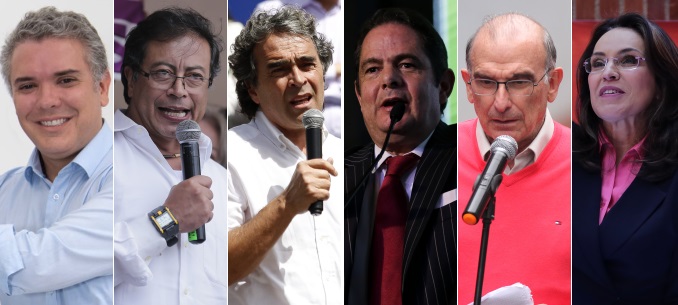 Candidatos a la Presidencia de Colombia. FOTOS EL COLOMBIANO