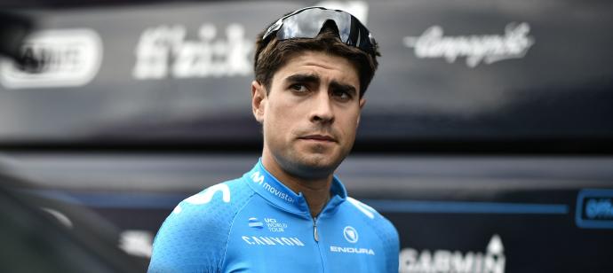 El ciclista español del Movistar estará inicialmente tres semenas por fuera de toda competencia. FOTO AFP