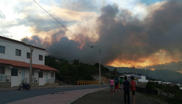 Incendio en Gramalote, Norte de Santander. FOTO: COLPRENSA