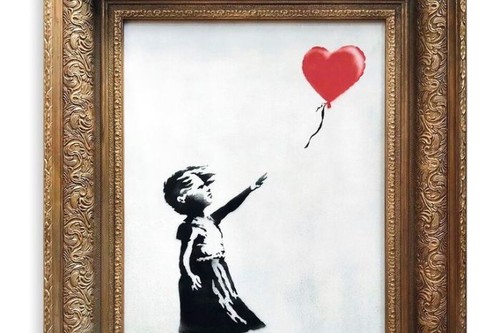 Girl With The Balloon fue la obra protagonista en una subasta en Londres el pasado 5 de octubre. Foto: Instagram Banksy