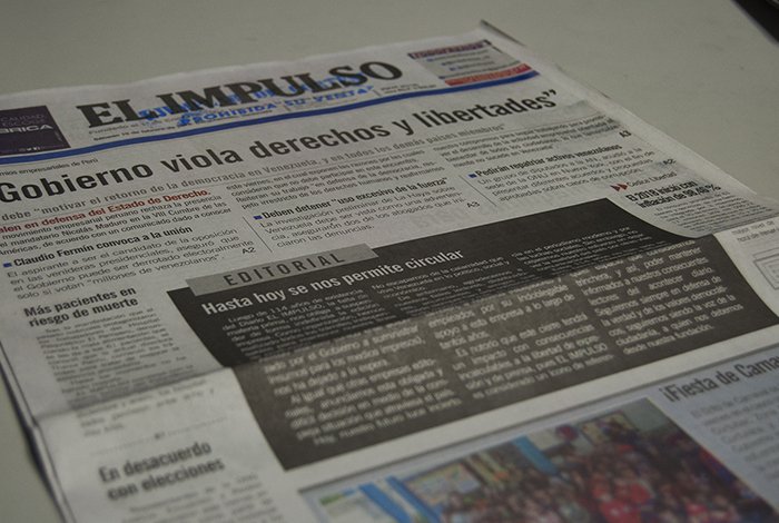 Foto www.elimpulso.com Por no poder acceder a materias primas para imprimir, el periódico El Impulso deja de circular en su versión impresa. 