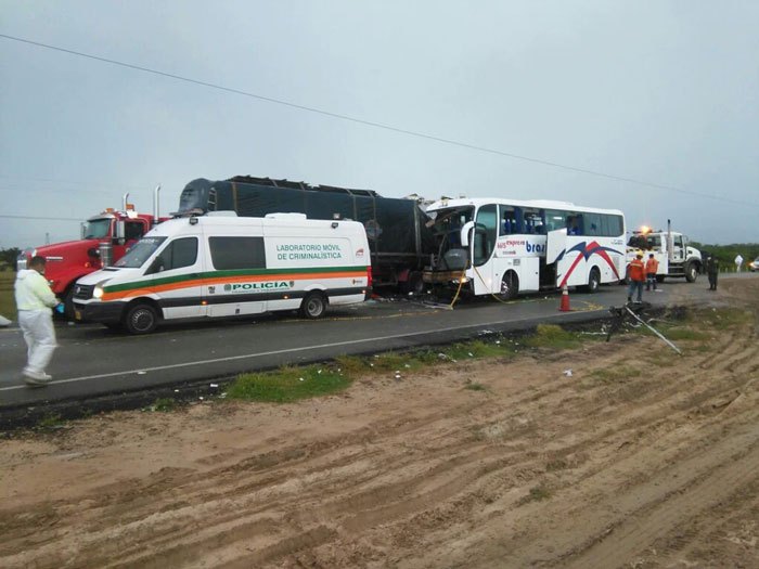 Accidente de tránsito vía del Cesar deja cinco muertos y diez heridos. FOTO CORTESÍA