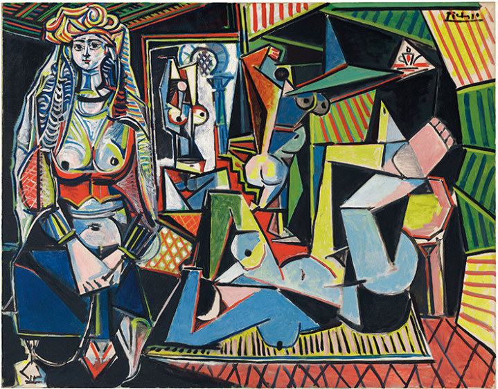 Las mujeres de Argel (versión 0), de Pablo Picasso. Es una pintura adjudicada en 160 millones de euros el 11 de mayo de 2015 en la casa Christie’s de Nueva York. Hace parte de una serie de 15 pinturas y numerosos dibujos que el pintor español hizo en el decenio de 1950. 