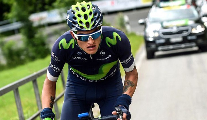 Winner Anacona, el mejor de los colombianos en el inicio de la Vuelta a Burgos, España. FOTO CORTESÍA MOVISTAR