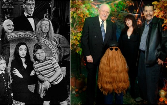 En la imagen, a la izquierda, Ken Weatherwax cuando era niño con su camisa de rayas en la popular serie. A la derecha una reunión de los protagonistas en 2006, Weatherwax es el último de izquierda a derecha. FOTOS archvio y AP.