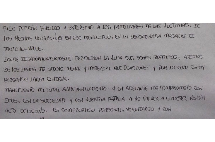 Exjefe del Cartel de Cali pidió perdón por masacre en el Valle