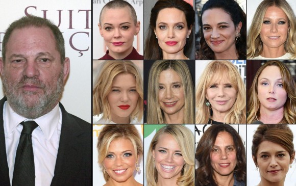 A Weinstein lo acusan más de 50 actrices y exempleadas de acosarlas y abusar sexualmente de ellas. Fotos: agencias. 