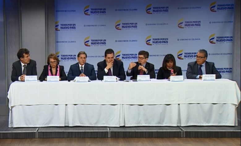 Rueda de prensa en Presidencia de la República de Colombia Foto: Video SIG.