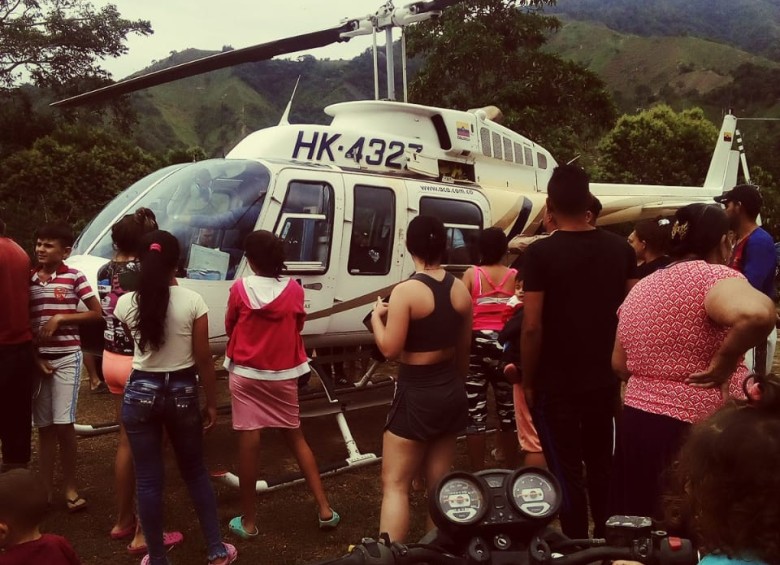Helicóptero atacado en Hacarí, Norte de Santander. Foto: Cortesía 