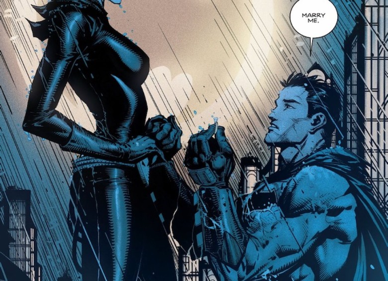 Batman le pide matrimonio a Catwoman con un anillo de diamantes que el hombre murciélago tenía guardado hace muchos años esperando tener el valor. FOTOS cortesía dc comics, marvel comics, 