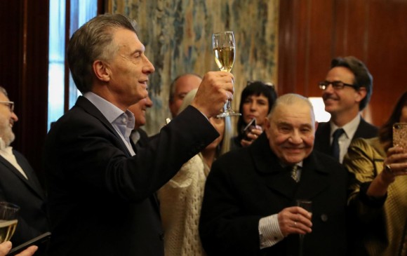 Presidente de Argentina, Mauricio Macri, durante ceremonia en la Casa Rosada. FOTO: REUTERS