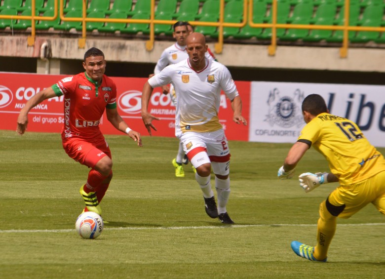 Con gol de Edis Ibargüen, Patriotas venció a Rionegro y lo dejó sumido en el fondo de la tabla de la Liga-2. FOTO colprensa