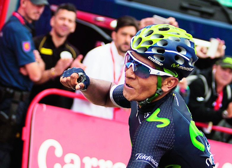En la Vuelta a España, Nairo volvió a mostrar su grandeza. FOTO AFP