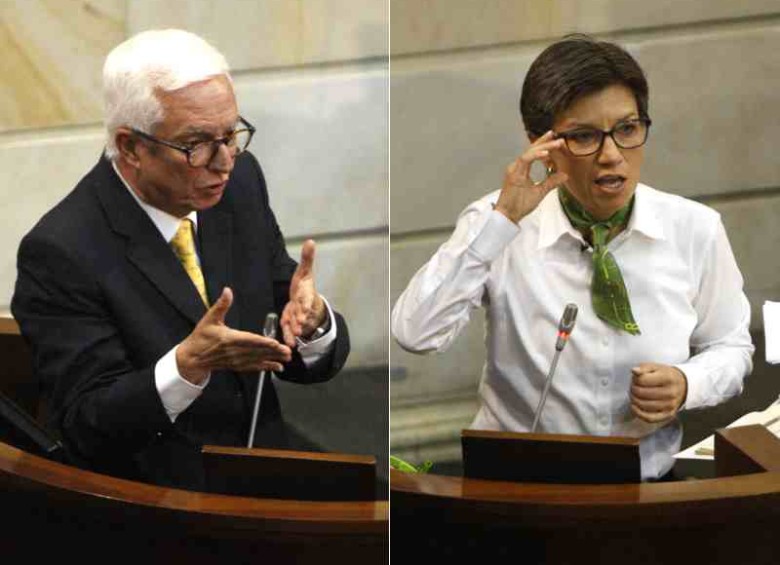 Los senadores citantes Jorge Enrique Robledo y Claudia López. FOTO COLPRENSA