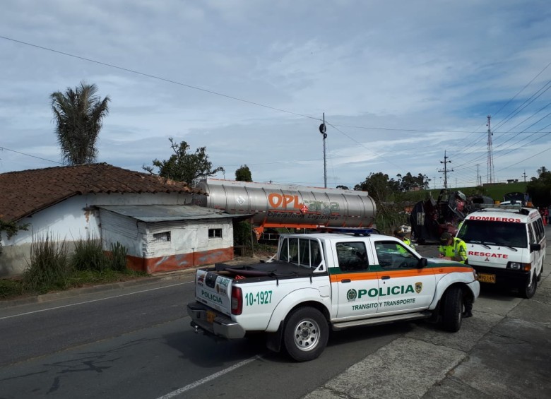 Un muerto en aparatoso accidente en la vía Medellín - Yarumal