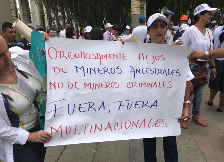 Colonias del Nordeste protestaron en Medellín en apoyo al paro minero