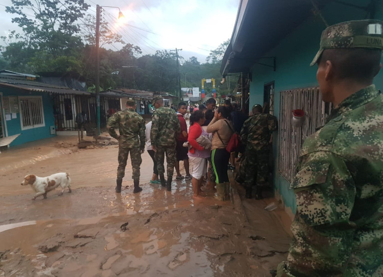 Nuevo deslizamiento en el municipio de Mocoa. FOTO: EFE