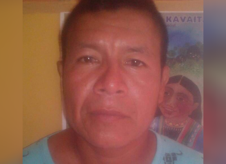 Amado Gómez, gobernador indígena asesinado en Chigorodó. FOTO Cortesía Organización Indígena de Antioquia 