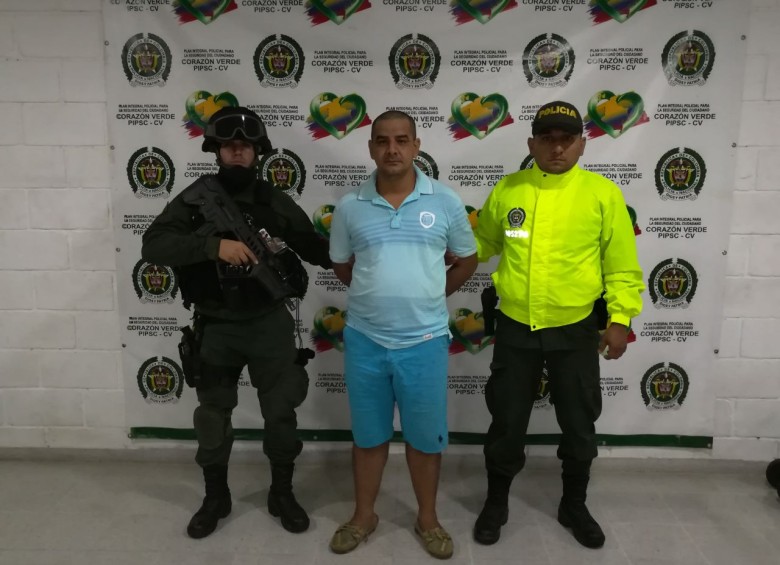 Onán de Jesús Ricardo Ensuncho, alias “Onán”, capturado en Tarazá, Antioquia. FOTO: cortesía Policía Nacional.