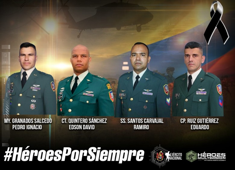 Hallan muertos a los 4 militares de helicóptero desaparecido en Cauca