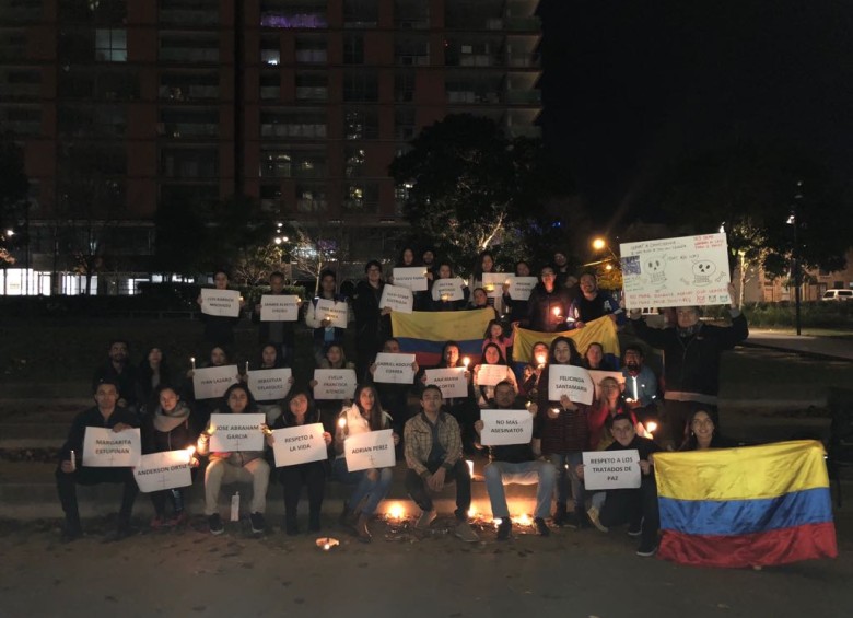 Un parque en Sidney, Australia, fue el sitio desde el cual expresaron solidaridad con la situación en Colombia.