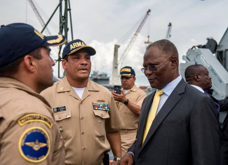El presidente de Haití Jocelerme Privert agradeció la ayuda de Colombia en la tragedia que causó el huracán Matthew. Foto Cortesía