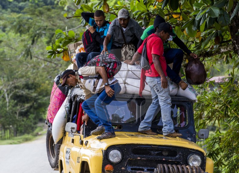 En varias veredas de Cáceres (Bajo Cauca) se vive actualmente un fenómeno de desplazamiento masivo de familias. FOTO JULIO CÉSAR HERRERA