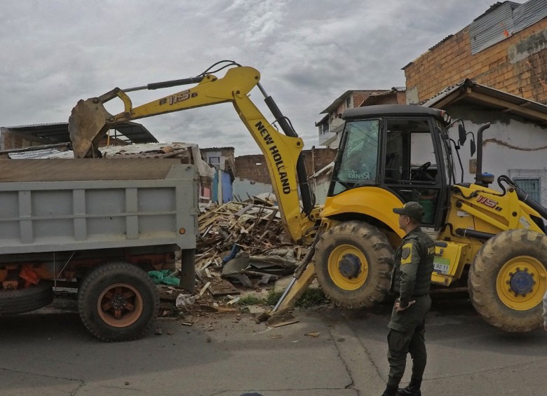 Las viviendas demolidas están avaluadas en aproximadamente 800 millones de pesos. Foto: Cortesía. 