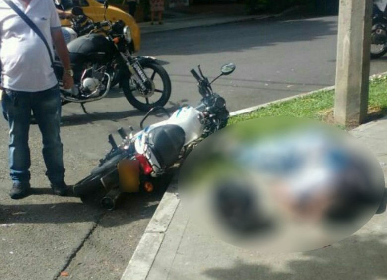 El incidente se presentó cerca al Segundo Parque de Laureles. FOTO CORTESÍA GUARDIANES DE ANTIOQUIA