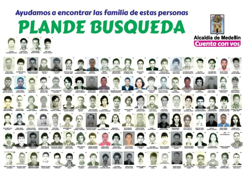 Los rostros de los desaparecidos del Universal. FOTO: CORTESÍA