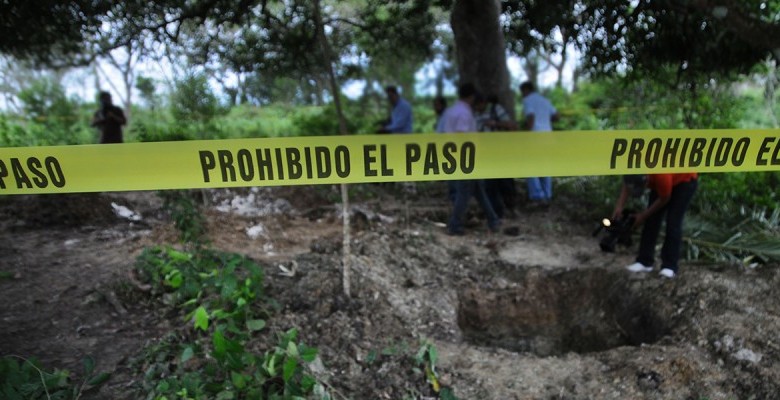 Fosas clandestinas en el estado Veracruz de México. FOTO AFP