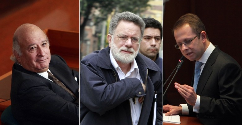 Sabas Pretelt de la Vega destituido por la Yidispolítica, Luis Carlos Restrepo prófugo de la justicia y Andrés Felipe Arias condenado por AIS. FOTO COLPRENSA