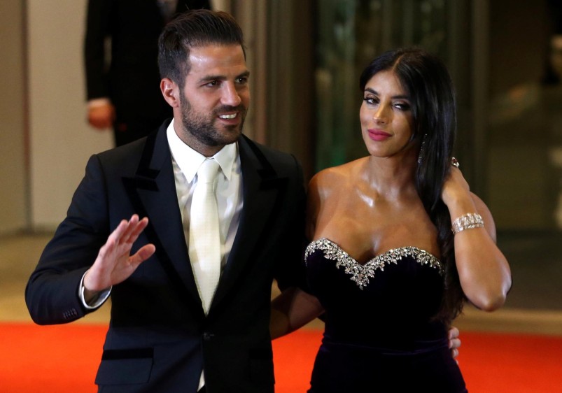 Cesc Fabregas y su esposa Daniella Semaan, entre los invitados. FOTO REUTERS