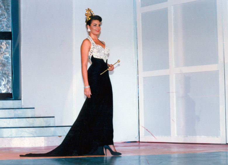 Paula Andrea Betancur ganó en 1992 el Concurso Nacional de la Belleza. FOTO Archivo EL COLOMBIANO