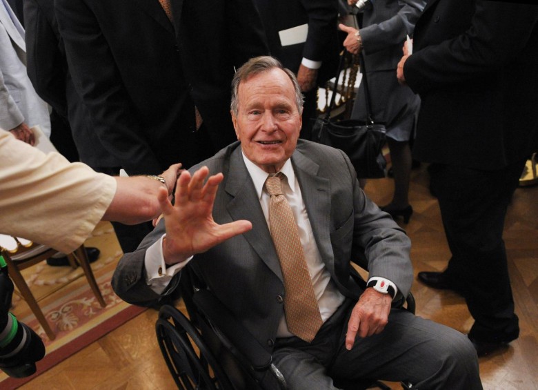El expresidente Geroge H.W. Bush en una foto tomada el pasado 31 de mayo de 2012. Foto: AFP
