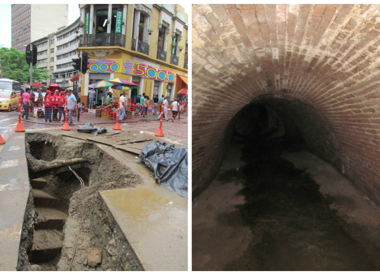 A la izquierda, puente Palacé de la quebrada Santa Elena. A la derecha, la cobertura de la quebrada La Palencia. FOTOS Cortesía Epm