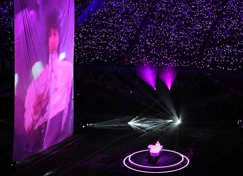 Así se vio el escenario durante la presentación de Timberlake. FOTO: AFP. 