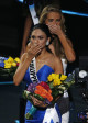 Miss Filipinas, Pia Alonso Wurtzbach se sorprende con la noticia de que ella es la nueva Miss Universo. FOTO AP