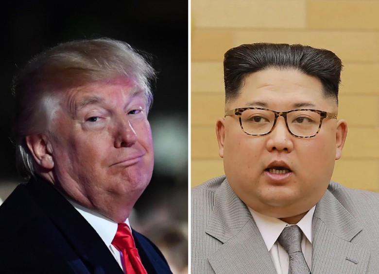 Donald Trump (derecha) y Kim Jong Un (izquierda). Foto: AFP