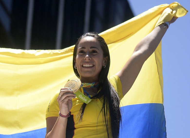 Mariana Pajón es única deportista colombiana que ha logrado dos oros olímpicos. FOTO AFP