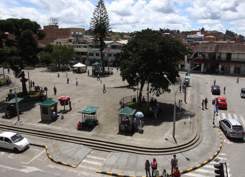 Parque principal del municipio de Rionegro. FOTO ARCHIVO. 