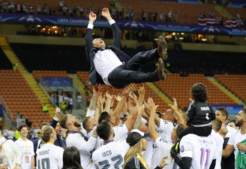 Este es el primer título de Zidane con el equipo. FOTO REUTERS