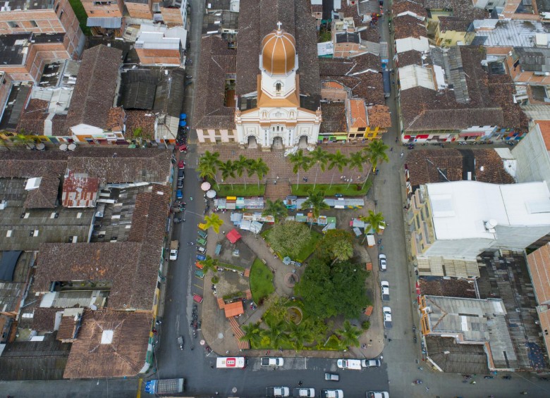 Panorámica parque principal de Ituango. FOTO: JUAN DAVID ÚSUGA