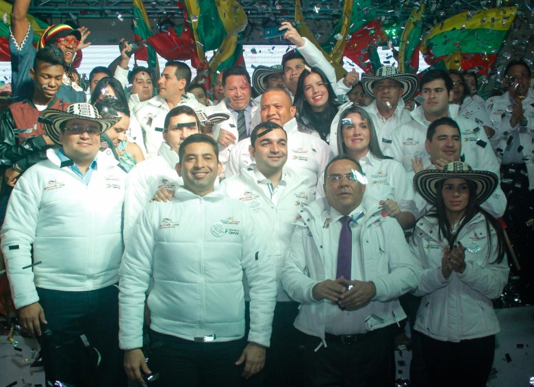 La delegación de Bolívar durante la designación del Departamento como sede de los Juegos-2019. FOTO archivo-colprensa